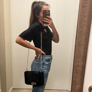 Urban Expressions velvet chain crossbody bag / clutch